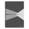  Spirálfüzet A/4 90lap Office kockás karton borítóval 464700.. szürke