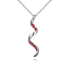 Spiralis - piros - Swarovski kristályos nyaklánc nyaklánc