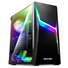 Spirit of Gamer Clone 4 ARTIC táp nélküli ablakos ház fekete (8902RA) (8902RA) számítógép ház