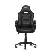 Spirit of Gamer szék - FIGHTER Black (állítható magasság; párnázott kartámasz; PU; max.120kg-ig, fek forgószék