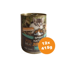 Spirit of Nature Cat konzerv Junior Bárányhússal és nyúlhússal 12x415g macskaeledel