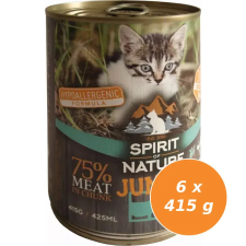 Spirit of Nature Cat konzerv Junior Bárányhússal és nyúlhússal 6x415g macskaeledel
