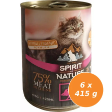 Spirit of Nature Cat konzerv Vaddisznóhússal 6x415g macskaeledel