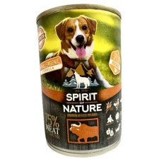 Spirit of Nature Dog konzerv Bivaly hússal 415g kutyaeledel