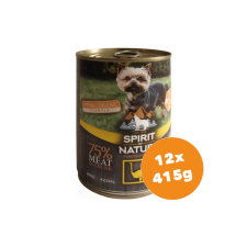 Spirit of Nature Dog konzerv Strucchússal 12x415g kutyaeledel