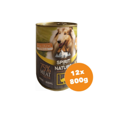 Spirit of Nature Dog konzerv Strucchússal 12x800g kutyaeledel