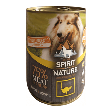 Spirit of Nature Dog konzerv Strucchússal – 415 g kutyaeledel