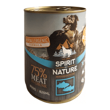  Spirit of Nature Dog konzerv Tonhallal és lazaccal – 800 g kutyaeledel