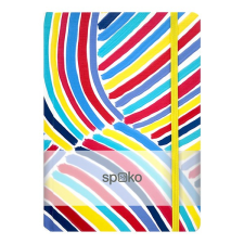 Spoko Jegyzetfüzet vonalas spoko a/5 96 lapos gumis keményfedeles kék ecset s081510503 füzet