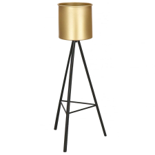 Springos fém Virágtartó állvány #fekete-arany bútor