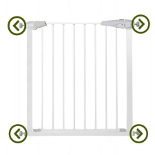 Springos Kapu, grill, biztonsági, gyermekvédelem, automata záródás, fémes, fehér, 76/85x76 cm, Springos bababiztonság