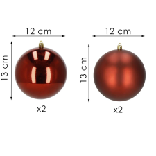 Springos Karácsonyfa gömbök 12 cm 4 db. karácsonyfadísz