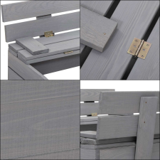 Springos Ps120p prémium fából készült homokozó 120x120 homokozó
