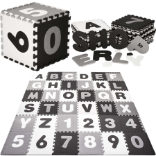 Springos szivacs puzzle szőnyeg 175x175cm - Betűk és számok #fekete-fehér játszószőnyeg