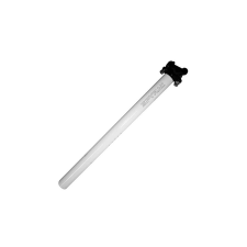 Spyral Analogue alumínium nyeregcső, 31,6x400 mm, két csavaros, egyenes fejjel, fehér nyeregcső