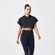 SQUATWOLF Vented Crop női kapucnis pulóver Black női edzőruha