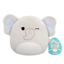  Squishmallows 20 cm - Cherish a kacsintó elefánt, csillogó fülekkel plüssfigura