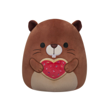  Squishmallows 20 cm - Chip a barna hód szívet tartva mágneses építőjáték