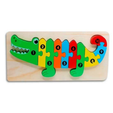 ST Montessori 3D fa kirakós, puzzle Krokodil puzzle, kirakós