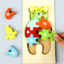 ST Montessori 3D fa kirakós, puzzle Maci puzzle, kirakós