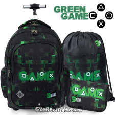 St. Right St. Right gurulós iskolatáska SZETT - Green Game iskolatáska
