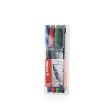 STABILO Alkoholos marker készlet 1mm, STABILO OHPen M, 4 klf. szín filctoll, marker