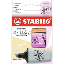  Stabilo BOSS MINI Pastellove 3 db/csomag vegyes színű szövegkiemelő filctoll, marker
