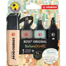 STABILO BOSS ORIGINAL NatureCOLORS, szett, 4db filctoll, marker