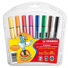 STABILO Filctoll készlet, 1,5-2 mm, rugós hegy,  "Trio Scribbi", 8 különböző szín