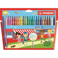 STABILO Filctoll készlet, 2 mm, STABILO "Power", 24 különb filctoll, marker