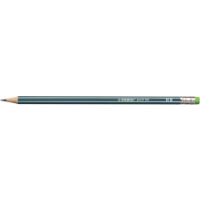 STABILO Grafitceruza radírral, HB, hatszögletű, STABILO "Pencil 160", olajzöld ceruza