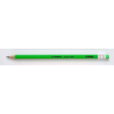 STABILO Grafitceruza radírral, HB, hatszögletű, STABILO "Swano Neon", zöld ceruza