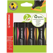 STABILO : Green Boss szövegkiemelő 4db-os színes szett filctoll, marker