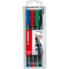 STABILO OHPen universal permanent, 4 Pack tartós filctoll Golyóshegyű Fekete, Kék, Zöld, Vörös 4 db (842/4)