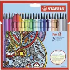 STABILO Pen 68 24 db karton tok filctoll, marker
