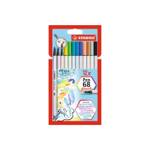 STABILO Pen 68 Brush filctoll Bold Többszínű 12 dB (568/12-21) filctoll, marker