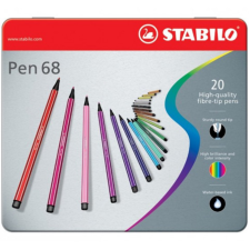 STABILO : Pen 68 fém dobozos filctoll készlet 20db-os filctoll, marker