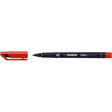 STABILO Petmanent marker 1mm, STABILO OHPen M piros filctoll, marker