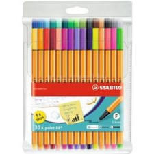 STABILO Point 88 30db-os vegyes színű tűfilc készlet (STABILO_8830-1) filctoll, marker