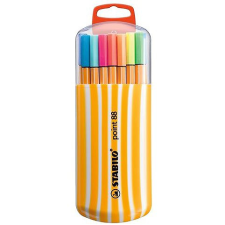 STABILO point 88 Zebrui Tűfilc készlet, 20 szín (beleértve 5 neonszínt) filctoll, marker