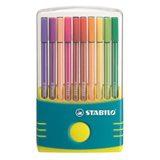 STABILO Rostirón készlet, 1 mm, műanyag türkiz tok, "Pen 68 ColorParade", 20 különböző szín filctoll, marker