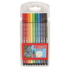 STABILO Rostirón készlet, 1 mm, STABILO &quot;Pen 68&quot;, 10 különböző szín filctoll, marker