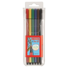 STABILO Rostirón készlet, 1 mm, STABILO &quot;Pen 68&quot;, 6 különböző szín filctoll, marker
