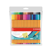 STABILO Rostirón, tűfilc készlet, 0,4mm, 8840 Stabilo Point 88, 40 klf. szín filctoll, marker