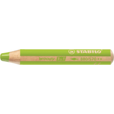  STABILO Színes ceruza, kerek, vastag, STABILO &quot;Woody 3 in 1&quot;, világoszöld színes ceruza