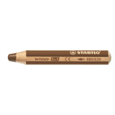 STABILO Színes ceruza, kerek, vastag, STABILO Woody 3 in 1, barna (TST880630) színes ceruza