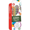 STABILO Színes ceruza készlet, háromszögletû, jobbkezes, STABILO "EasyColours", 6 különbözõ szín