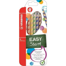 STABILO Színes ceruza készlet, háromszögletû, jobbkezes, STABILO "EasyColours", 6 különbözõ szín színes ceruza