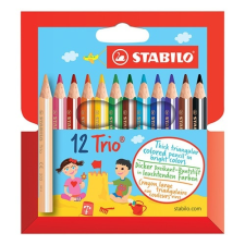 STABILO Színes ceruza STABILO Trio thick háromszögletű rövid 12 db/készlet színes ceruza