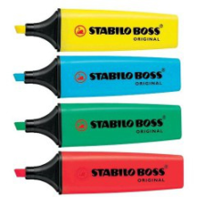 STABILO Szövegkiemelő 2-5mm vágott hegyű, STABILO BOSS 70/24 sárga filctoll, marker